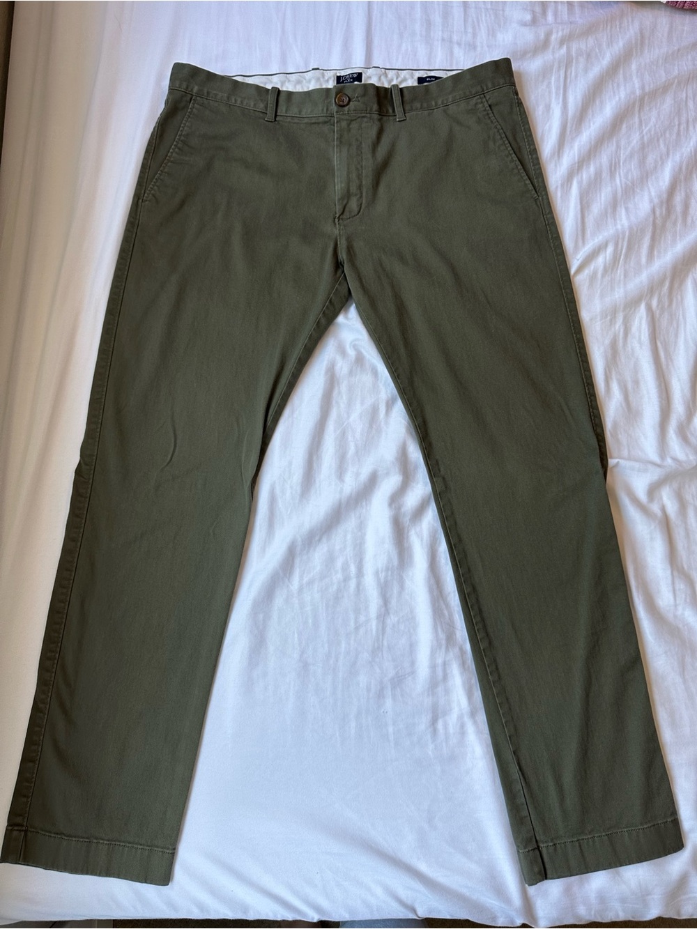 J. Crew Olive Green Slim Chinos